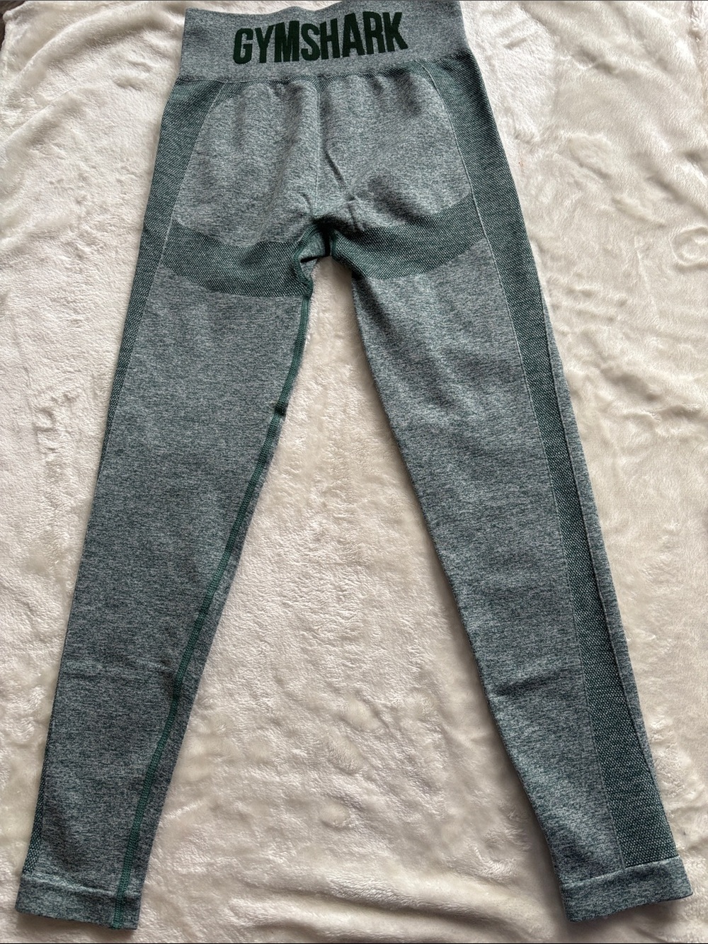 Gymshark Green and Gray Seamless Training Leggings